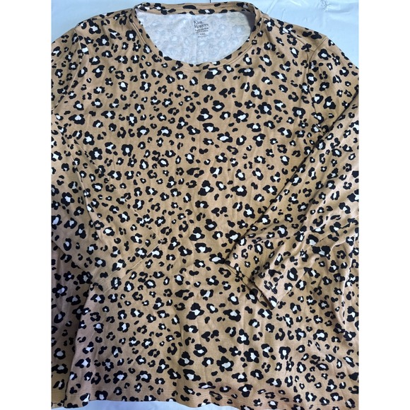 Kim Rogers Womens Leopard Print Long Sleeve T-Shirt XXL - Picture 1 of 3